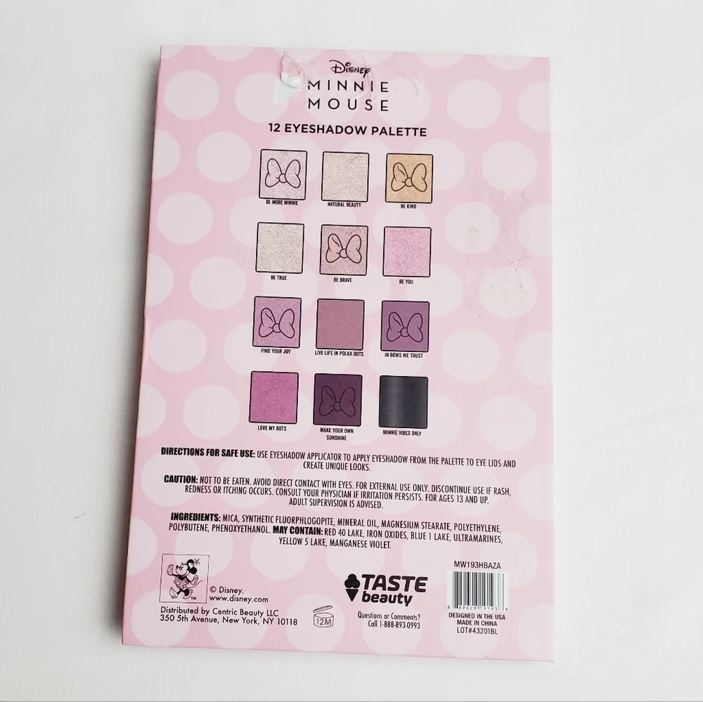Disney Minnie Mouse 12 Shade Eyeshadow Palette
